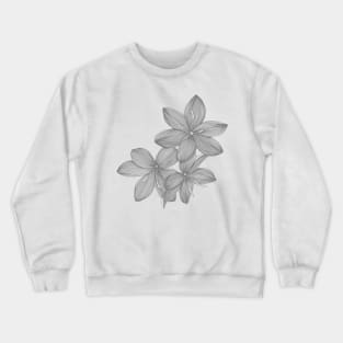 Hand drawn pencil flowers Crewneck Sweatshirt